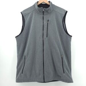 L.L. Bean Mens Fleece Vest XL Tall Gray Gorpcore Hiking Layering